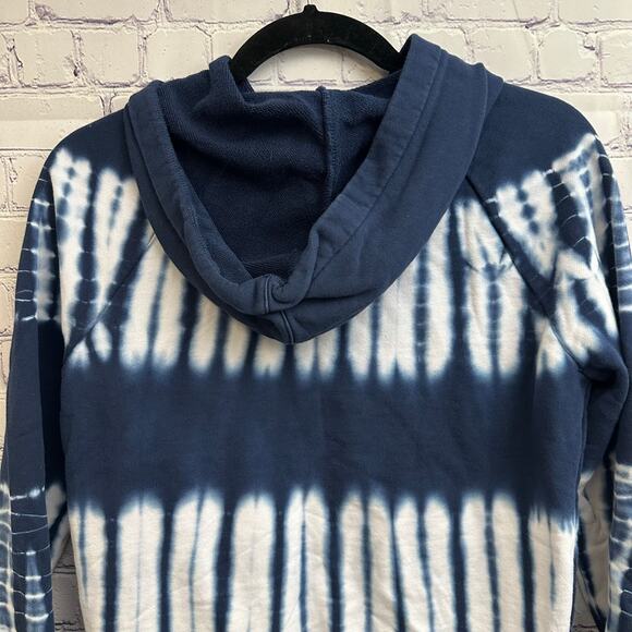 Madewell Retro Blue White Tie Dye Pullover Hoodie Cotton Size XS Casual Fall - Picture 6 of 6